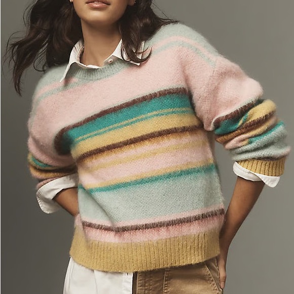 Maeve Sweaters - Maeve Multicolor Striped Sweater